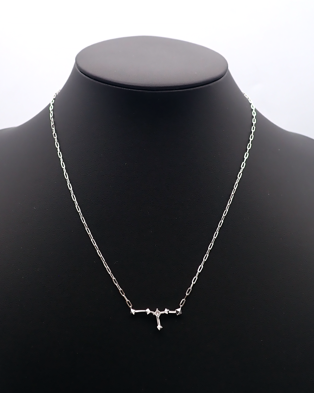 マネキンに掛けられている蟹座ペンダント