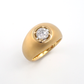 1ct Diamond Signet Ring (K18YG)