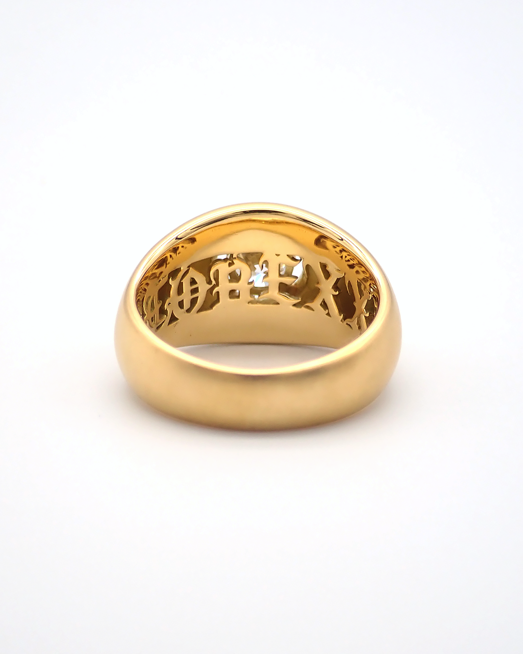 1ct Diamond Signet Ring / K18YG