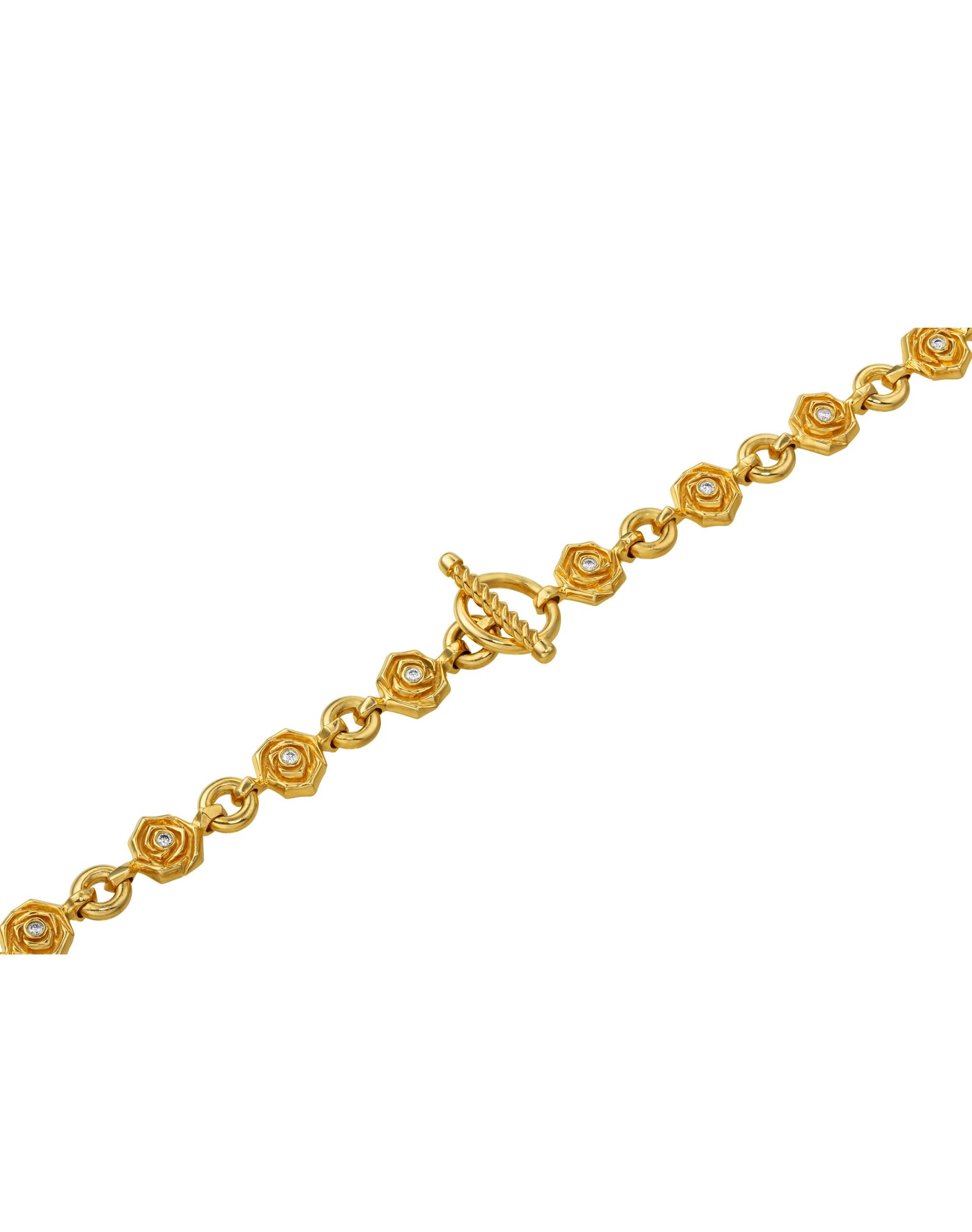 Rose Chain Necklace Diamond / 22K
