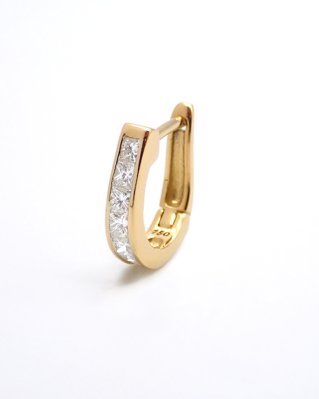 TOBExx | ピアス ダイヤモンド / Hoop Princess cut Diamond K18YG