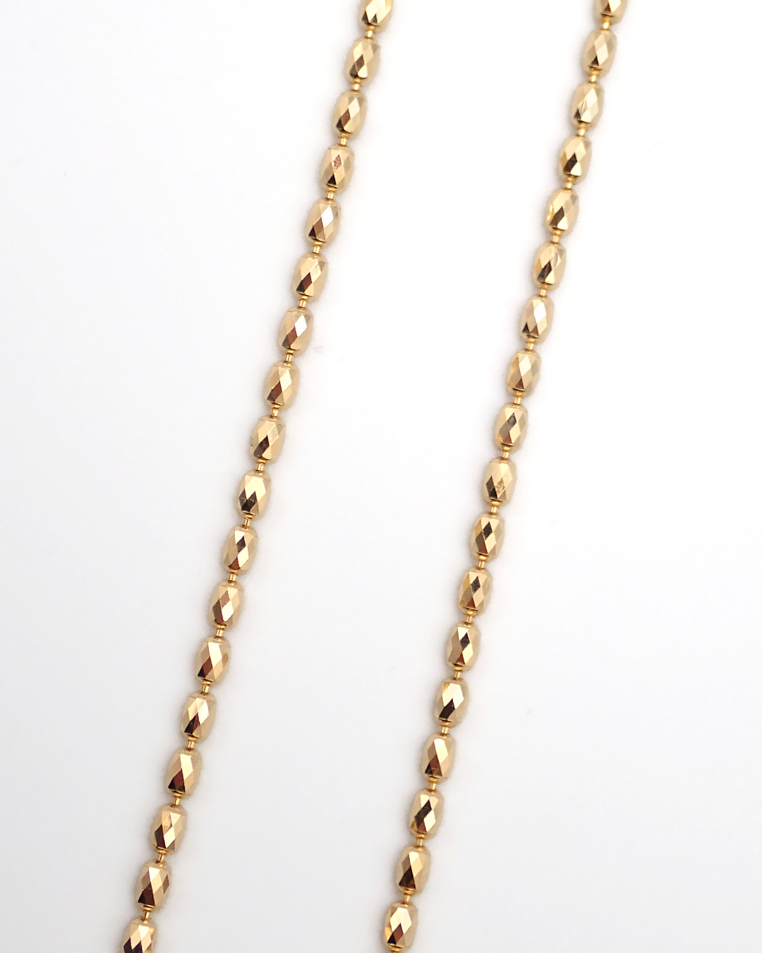 TOBExx | K18 ファセットカット ゴールド チェーンネックレス 60cm
