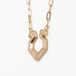 Horse Shoe Diamond Necklace / K18YG