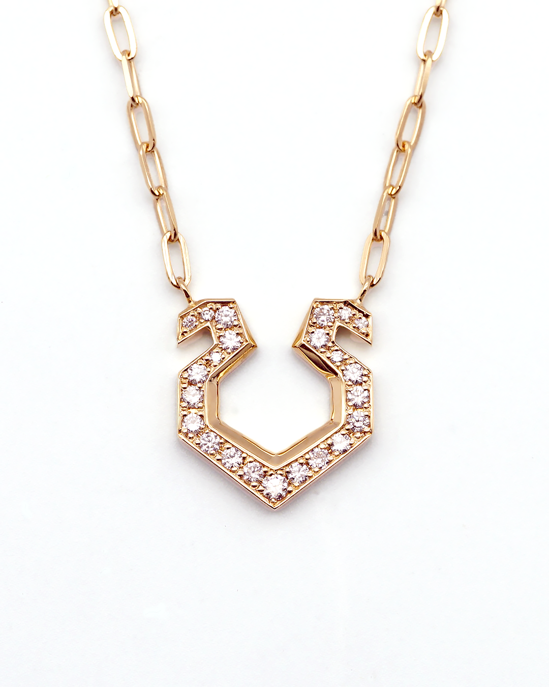 Horse Shoe Diamond Necklace / K18YG