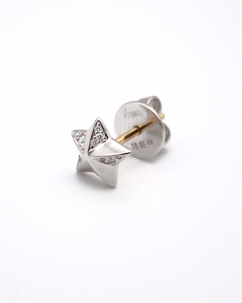TOBExx | K18WG Star Stud Pierce｜スター スタッド ピアス ダイヤモンド