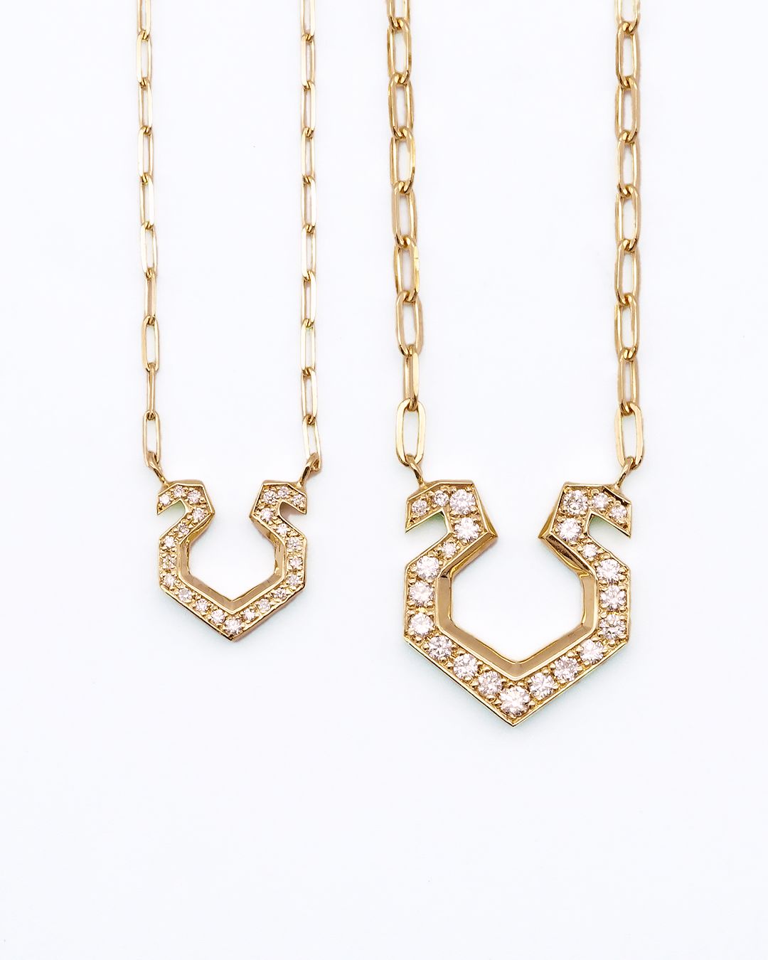 Horse Shoe Diamond Necklace / K18YG